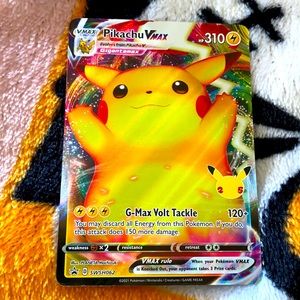 Pikachu Pokémon card. buy 1 ppkemon card listing get 1 free